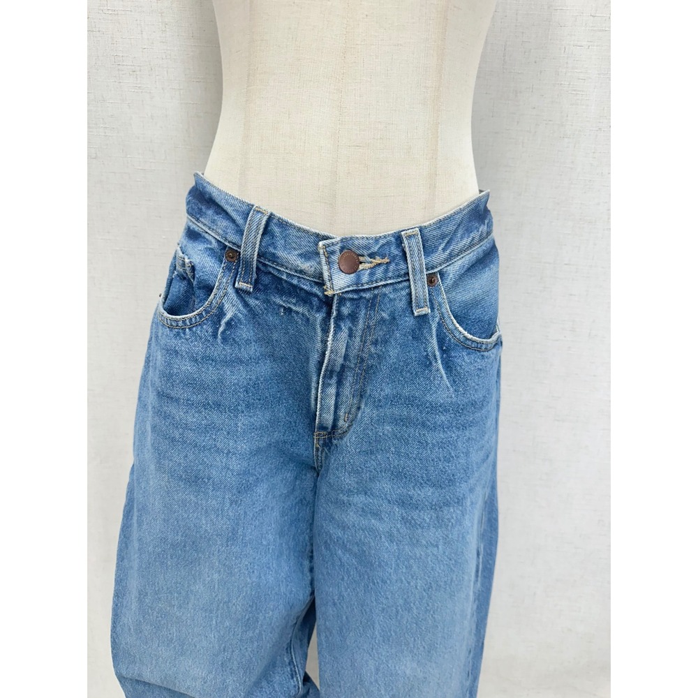 Universal Thread 100% Cotton Blue 90s Baggy Jeans Womens 6L High Rise Wide Leg - Picture 12 of 14